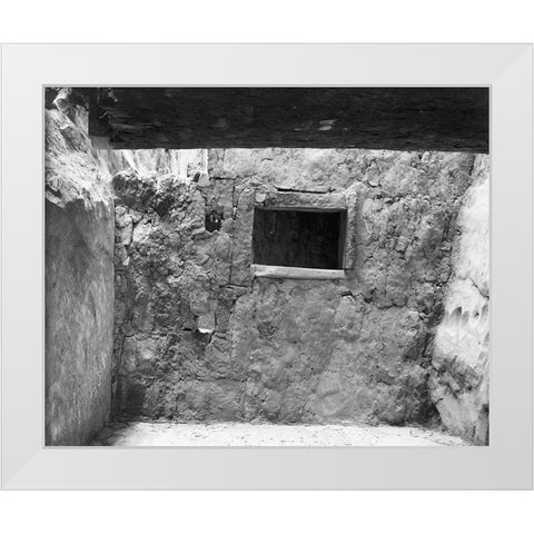 Interior at Ruin, Cliff Palace, Mesa Verde National Park, Colorado, 1941 White Modern Wood Framed Art Print by Adams, Ansel