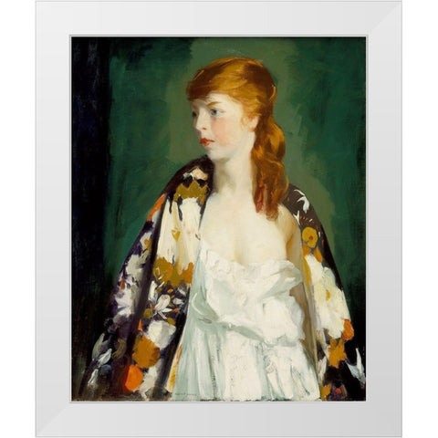 Edna White Modern Wood Framed Art Print by Henri, Robert