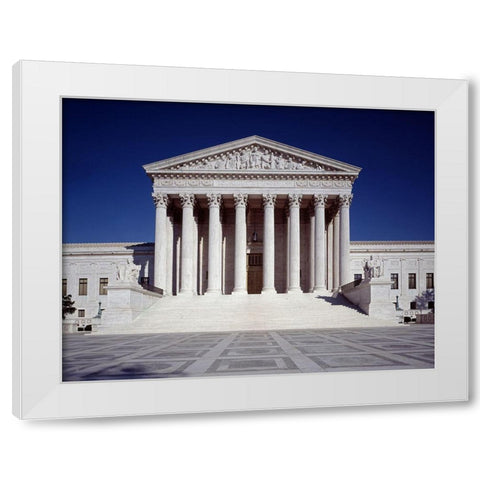 U.S. Supreme Court building, Washington, D.C. White Modern Wood Framed Art Print by Highmith, Carol