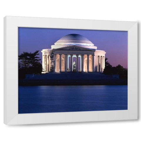 Jefferson Memorial, Washington, D.C. White Modern Wood Framed Art Print by Highmith, Carol
