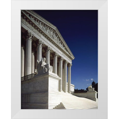 U.S. Supreme Court building, Washington, D.C. White Modern Wood Framed Art Print by Highmith, Carol