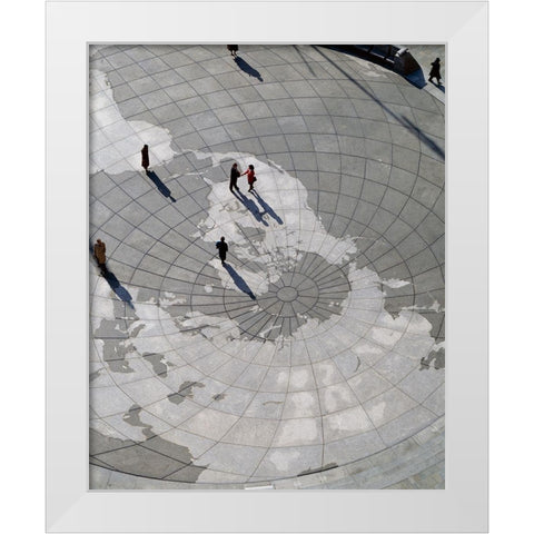U.S. Navy Memorial, Washington, D. C. White Modern Wood Framed Art Print by Highmith, Carol