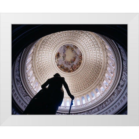 U.S. Capitol dome, Washington, D.C. White Modern Wood Framed Art Print by Highmith, Carol