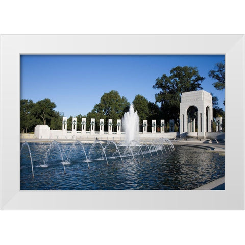 World War II Memorial, Washington, D.C. White Modern Wood Framed Art Print by Highmith, Carol