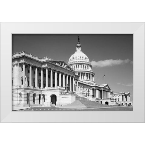 U.S. Capitol, Washington, D.C. - Black and White Variant White Modern Wood Framed Art Print by Highmith, Carol