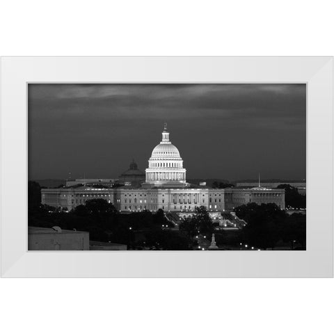 U.S. Capitol, Washington, D.C. Number 2 - Black and White Variant White Modern Wood Framed Art Print by Highmith, Carol