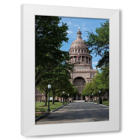 The Texas Capitol, Austin, Texas, 2014 White Modern Wood Framed Art Print by Highmith, Carol