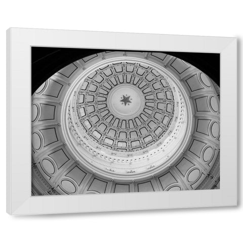 The Texas Capitol Dome, Austin Texas - Black and White White Modern Wood Framed Art Print by Highmith, Carol