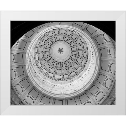 The Texas Capitol Dome, Austin Texas - Black and White White Modern Wood Framed Art Print by Highmith, Carol
