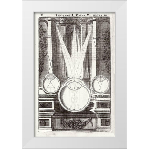 Anatomy of Vision - Oculus artificialis teledioptricus, vol. 1, p. 32 White Modern Wood Framed Art Print by Zahn, Johann