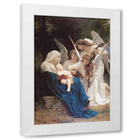 Song of the Angels, 1881 White Modern Wood Framed Art Print by Bouguereau, William-Adolphe