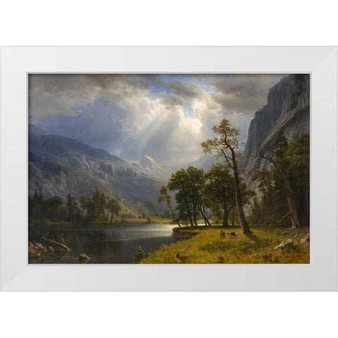 Mount Starr King Yosemite White Modern Wood Framed Art Print by Bierstadt, Albert