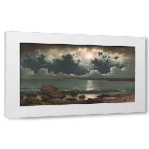 Point Judith Rhode Island White Modern Wood Framed Art Print by Heade, Martin Johnson