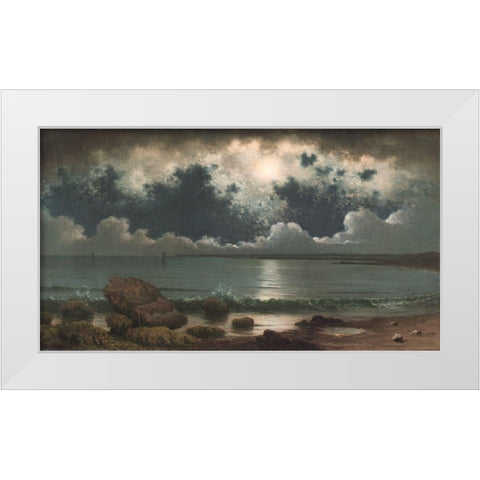 Point Judith Rhode Island White Modern Wood Framed Art Print by Heade, Martin Johnson