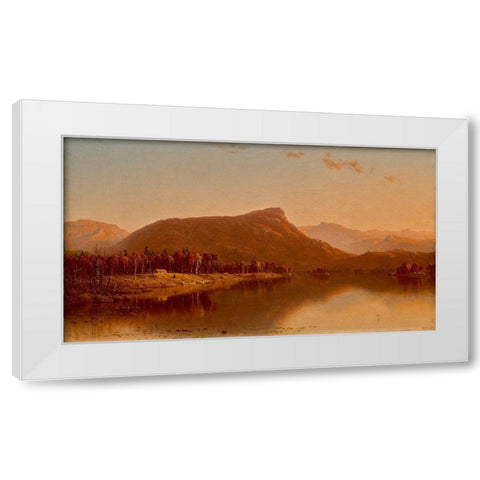 A Home in the Wilderness White Modern Wood Framed Art Print by Gifford, Sanford Robinson