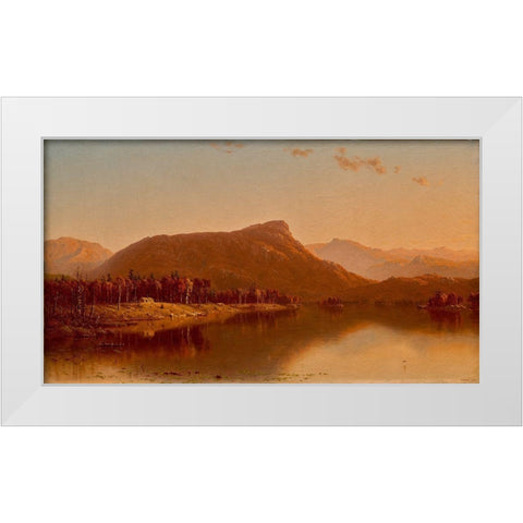 A Home in the Wilderness White Modern Wood Framed Art Print by Gifford, Sanford Robinson