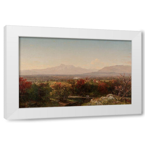 An October Day in the White Mountains White Modern Wood Framed Art Print by Kensett, John Frederick