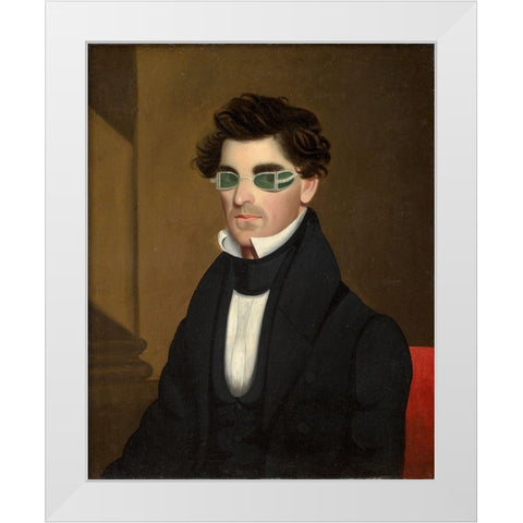 Nathaniel Olds White Modern Wood Framed Art Print by Wade, Jeptha Homer