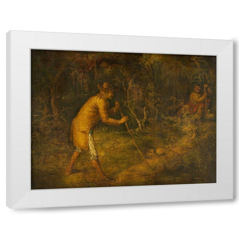 The Devil and Tom Walker White Modern Wood Framed Art Print by Quidor, John