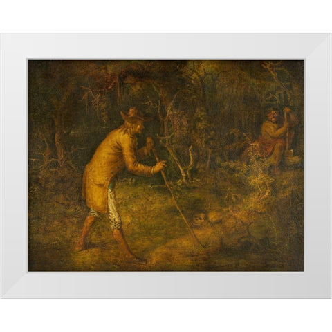 The Devil and Tom Walker White Modern Wood Framed Art Print by Quidor, John