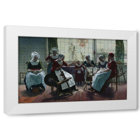 The Ghost Story White Modern Wood Framed Art Print by McEwen, Walter