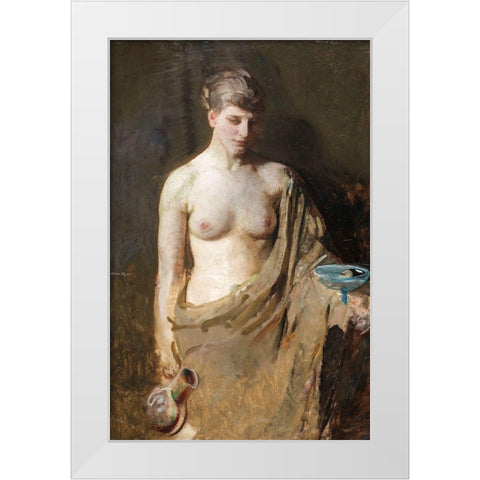 Hebe White Modern Wood Framed Art Print by Thayer, Abbott Handerson