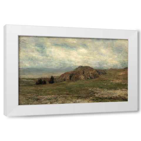 Wild Coast Newport White Modern Wood Framed Art Print by Martin, Homer Dodge