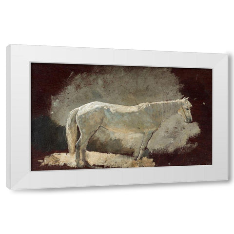 White Mare White Modern Wood Framed Art Print by Homer, Winslow