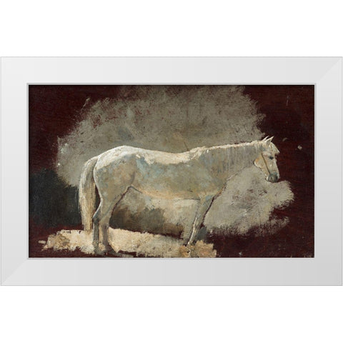 White Mare White Modern Wood Framed Art Print by Homer, Winslow