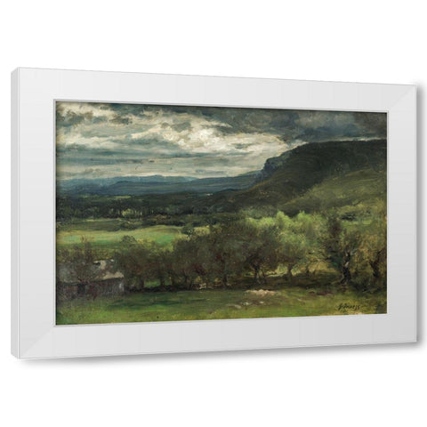 Montclair New Jersey White Modern Wood Framed Art Print by Inness, George