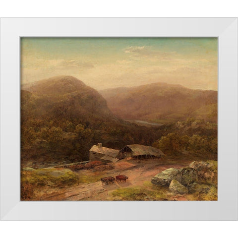 In the Housatonic Valley White Modern Wood Framed Art Print by Martin, Homer Dodge