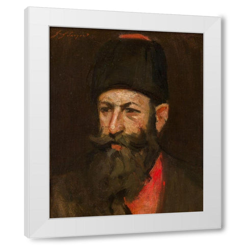 The Cossack White Modern Wood Framed Art Print by Singer, John Sargent imitator of