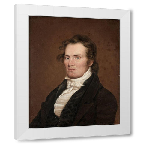 James G McKinney White Modern Wood Framed Art Print by Jouett, Matthew Harris