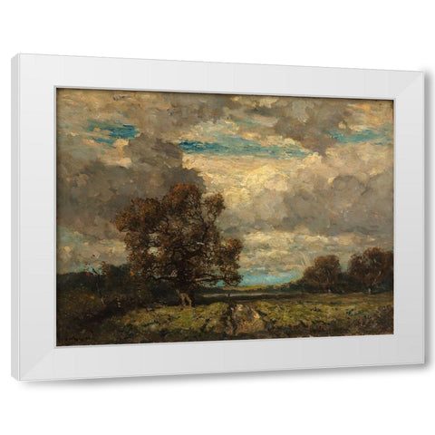 The Lone Sentinel White Modern Wood Framed Art Print by Ranger, Henry Ward