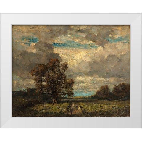 The Lone Sentinel White Modern Wood Framed Art Print by Ranger, Henry Ward