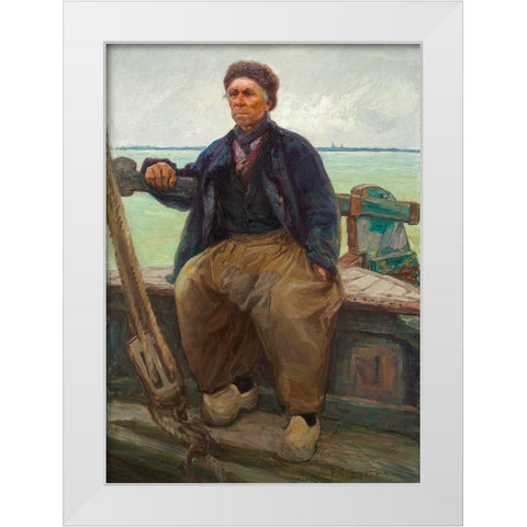 Christ White Modern Wood Framed Art Print by Melchers, Gari