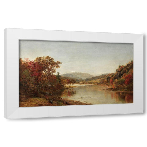Mount Washington New Hampshire White Modern Wood Framed Art Print by Cropsey, Jasper F