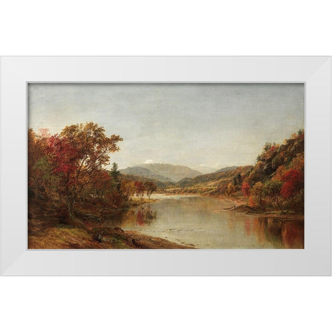 Mount Washington New Hampshire White Modern Wood Framed Art Print by Cropsey, Jasper F