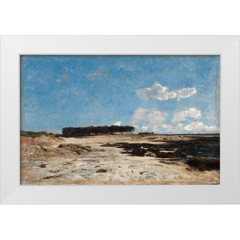 Pointe de Cabellou Brittany White Modern Wood Framed Art Print by Picknell, William L.