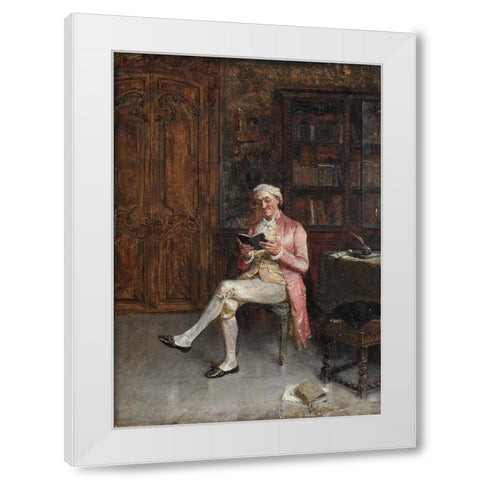 A Philosopher White Modern Wood Framed Art Print by Gay, Walter