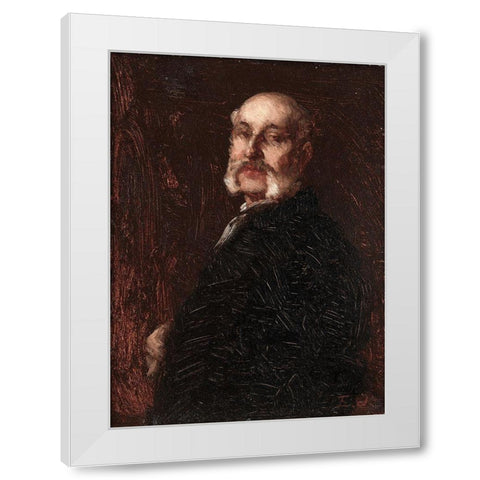 Samuel W Rowse White Modern Wood Framed Art Print by Johnson, Eastman