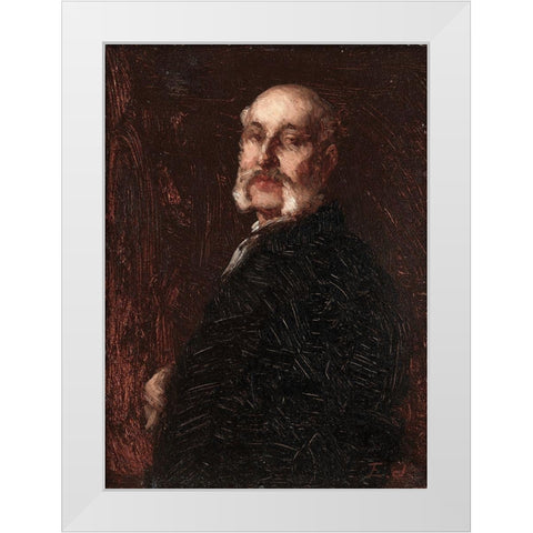 Samuel W Rowse White Modern Wood Framed Art Print by Johnson, Eastman