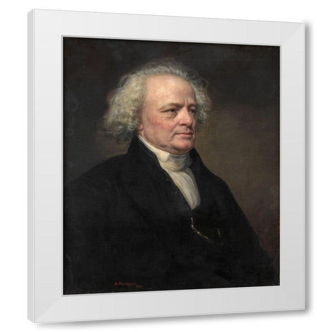 Dr. John W Francis White Modern Wood Framed Art Print by Huntington, Daniel