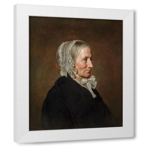 Portrait of the Artists Mother White Modern Wood Framed Art Print by Smith, Allen