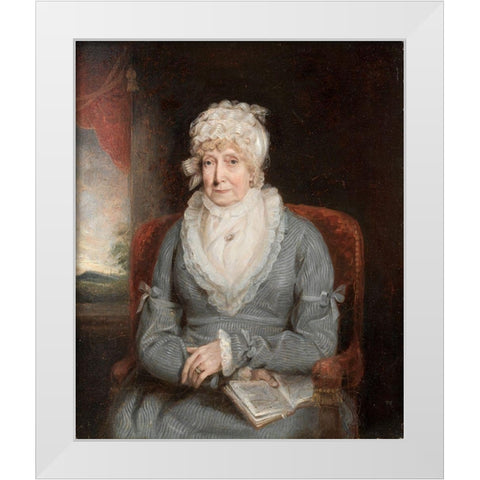 Portrait of a Woman Mrs Ann Hivlyn White Modern Wood Framed Art Print by America or England, 19th Century