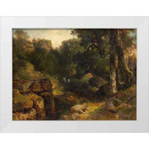 The Dell White Modern Wood Framed Art Print by Moran, Thomas