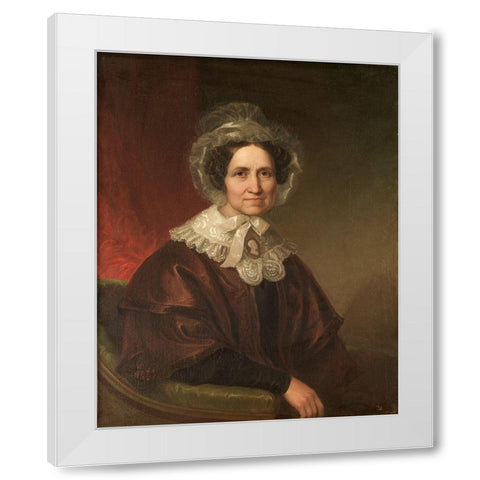 Sarah Eliot Scoville White Modern Wood Framed Art Print by Durand, Asher Brown