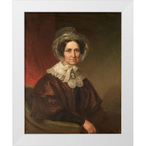 Sarah Eliot Scoville White Modern Wood Framed Art Print by Durand, Asher Brown