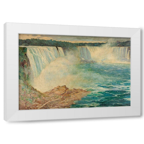 Niagara Falls White Modern Wood Framed Art Print by Satra, August