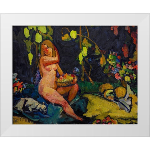 Nude White Modern Wood Framed Art Print by Keller, Henry